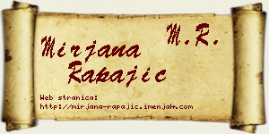 Mirjana Rapajić vizit kartica